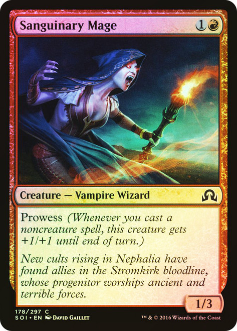 Sanguinary Mage\nShadows over Innistrad\nSingle\nMagic The Gathering