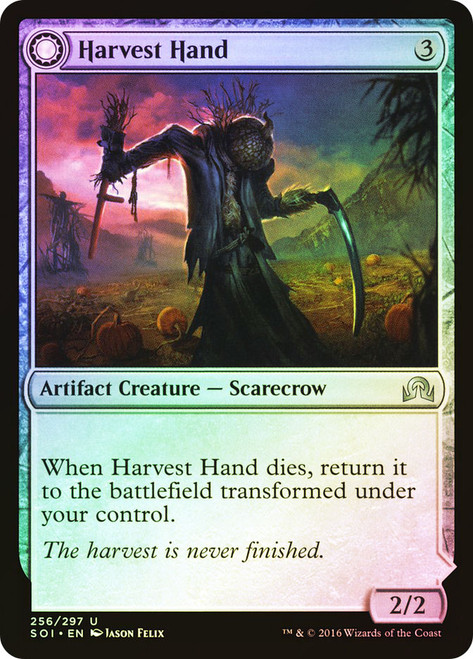 Harvest Hand // Scrounged Scythe\nShadows over Innistrad\nSingle\nMagic The Gathering