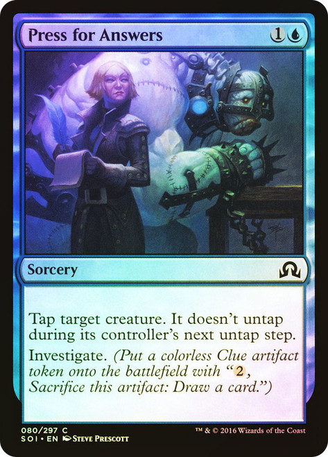 Press for Answers\nShadows over Innistrad\nSingle\nMagic The Gathering
