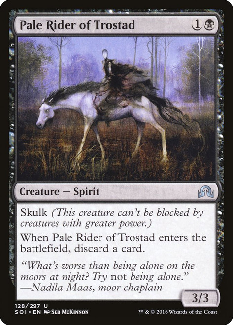 Pale Rider of Trostad\nShadows over Innistrad\nSingle\nMagic The Gathering