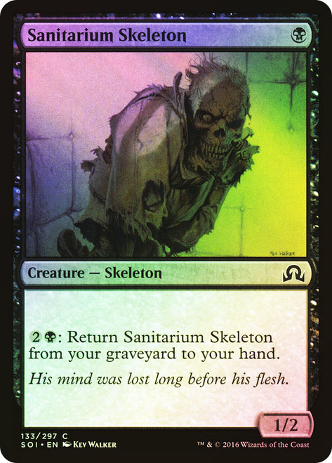 Sanitarium Skeleton\nShadows over Innistrad\nSingle\nMagic The Gathering