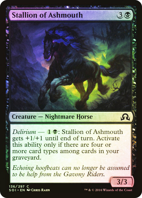 Stallion of Ashmouth\nShadows over Innistrad\nSingle\nMagic The Gathering