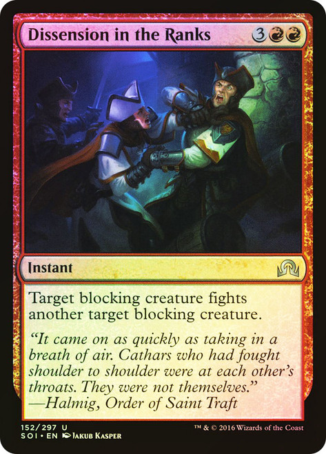 Dissension in the Ranks\nShadows over Innistrad\nSingle\nMagic The Gathering