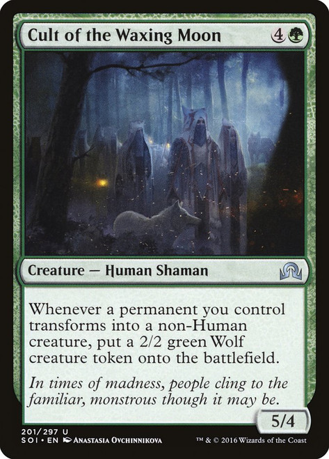 Cult of the Waxing Moon\nShadows over Innistrad\nSingle\nMagic The Gathering
