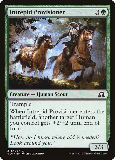 Intrepid Provisioner\nShadows over Innistrad\nSingle\nMagic The Gathering