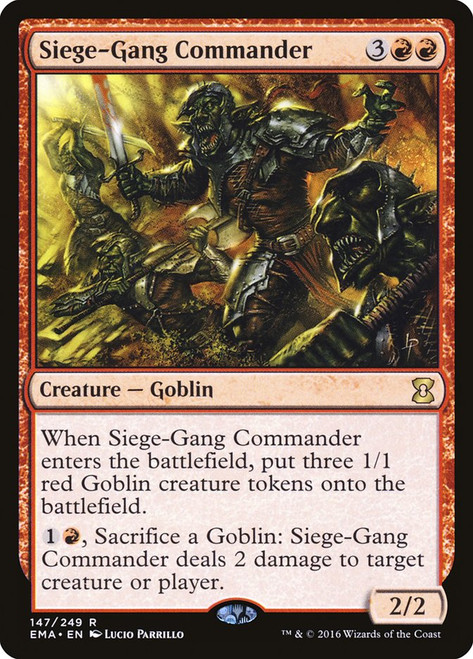 Siege-Gang Commander\nEternal Masters\nSingle\nMagic The Gathering