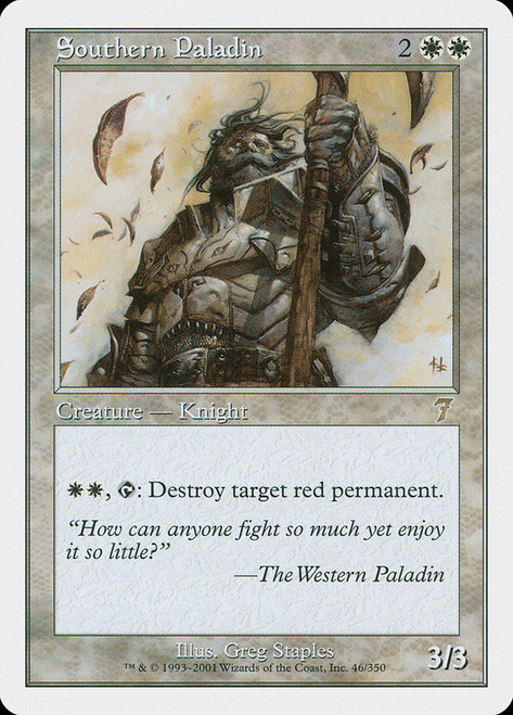Southern Paladin\n7th Edition\nSingle\nMagic The Gathering