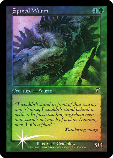 Spined Wurm\n7th Edition\nSingle\nMagic The Gathering