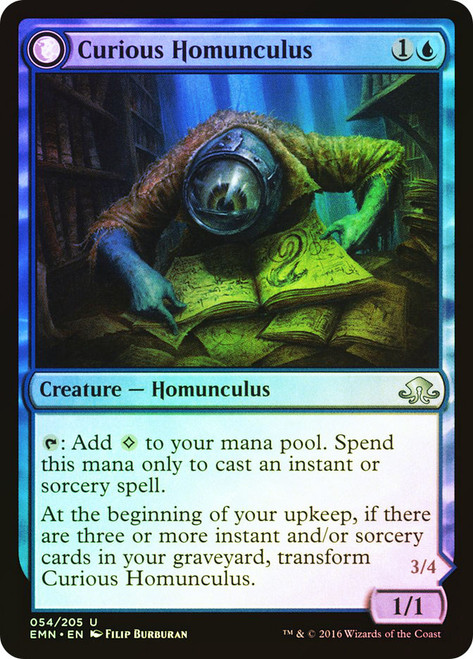 Curious Homunculus // Voracious Reader\nEldritch Moon\nSingle\nMagic The Gathering
