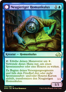 Curious Homunculus // Voracious Reader
Eldritch Moon - German
Single
Magic The Gathering