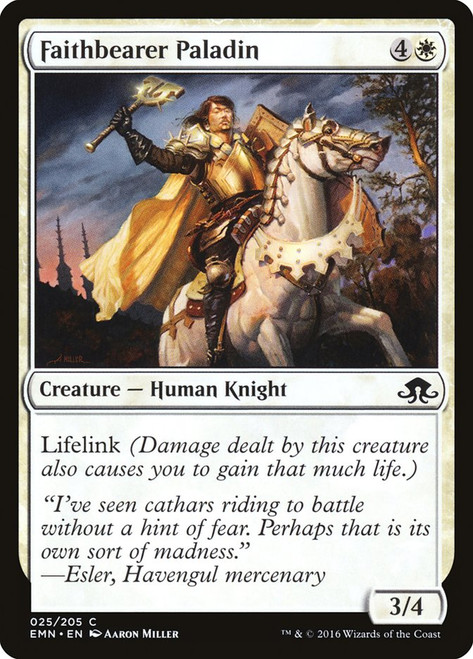 Faithbearer Paladin\nEldritch Moon\nSingle\nMagic The Gathering