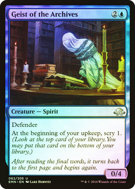 Geist of the Archives\nEldritch Moon\nSingle\nMagic The Gathering