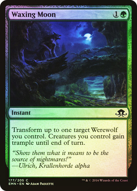 Waxing Moon\nEldritch Moon\nSingle\nMagic The Gathering