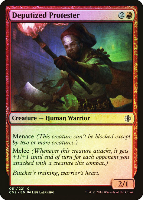 Deputized Protester\nConspiracy: Take the Crown\nSingle\nMagic The Gathering