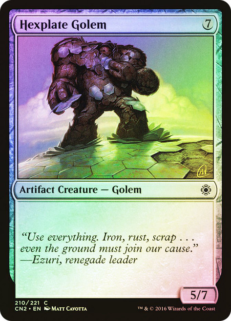Hexplate Golem\nConspiracy: Take the Crown\nSingle\nMagic The Gathering