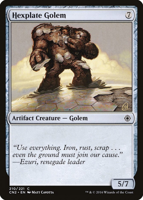 Hexplate Golem\nConspiracy: Take the Crown\nSingle\nMagic The Gathering