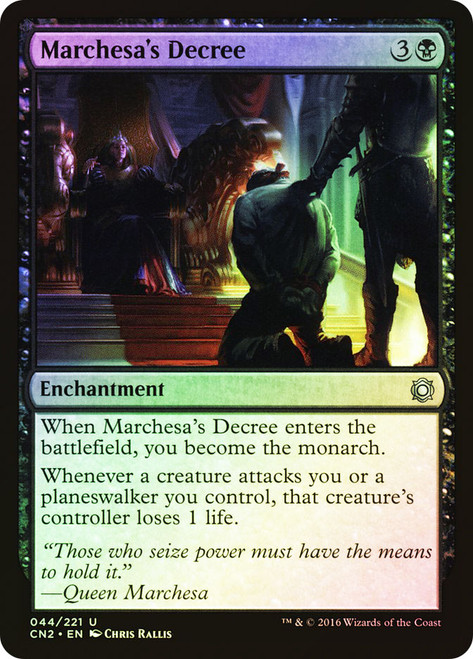 Marchesa's Decree\nConspiracy: Take the Crown\nSingle\nMagic The Gathering