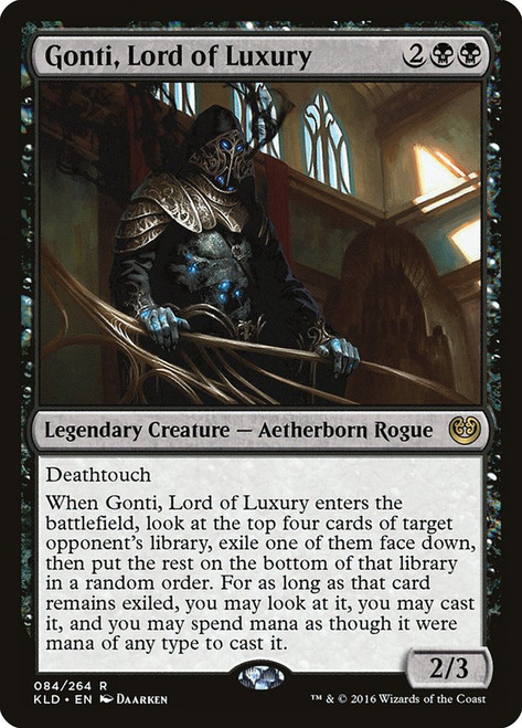 Gonti, Lord of Luxury\nKaladesh\nSingle\nMagic The Gathering