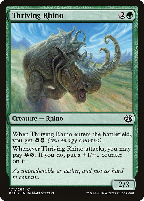 Thriving Rhino\nKaladesh\nSingle\nMagic The Gathering