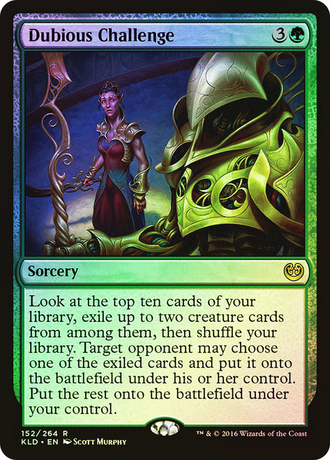 Dubious Challenge\nKaladesh\nSingle\nMagic The Gathering