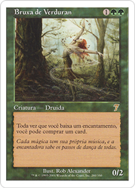 [FOIL] 新緑の女魔術師/Verduran Enchantress 7ED 日)【Foil】新緑の女魔術師 / Verduran Enchantress【7ED】 No