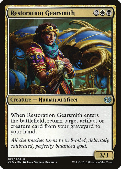 Restoration Gearsmith\nKaladesh\nSingle\nMagic The Gathering