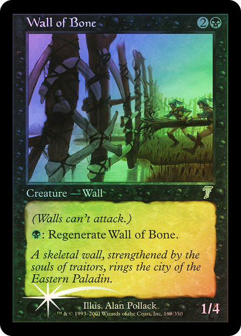 Wall of Bone\n7th Edition\nSingle\nMagic The Gathering