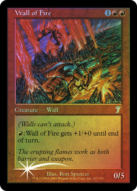 Wall of Fire\n7th Edition\nSingle\nMagic The Gathering