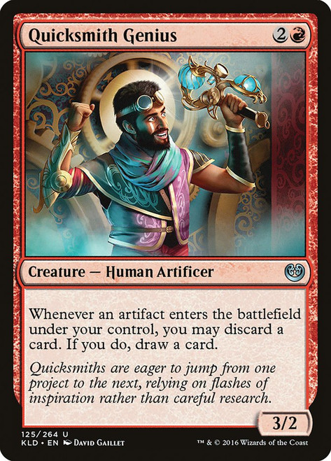 Quicksmith Genius\nKaladesh\nSingle\nMagic The Gathering