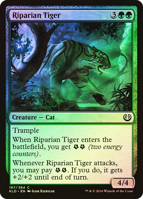 Riparian Tiger\nKaladesh\nSingle\nMagic The Gathering