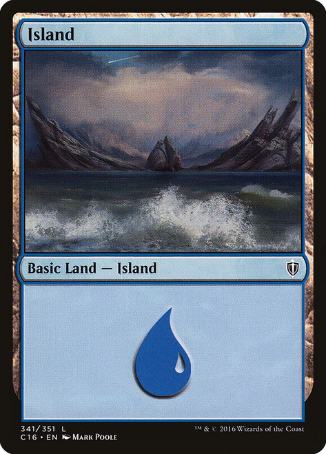 Island (#341)\nCommander: 2016 Edition\nSingle\nMagic The Gathering