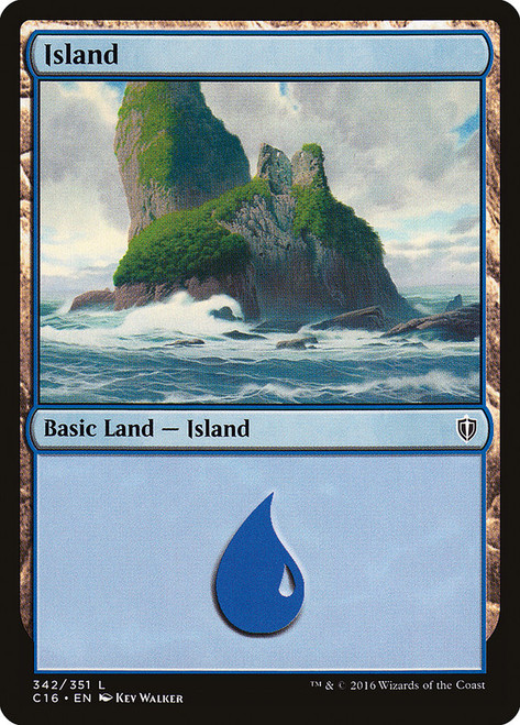 Island (#342)\nCommander: 2016 Edition\nSingle\nMagic The Gathering