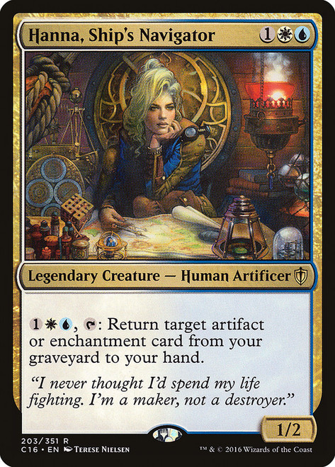 Hanna, Ship's Navigator\nCommander: 2016 Edition\nSingle\nMagic The Gathering