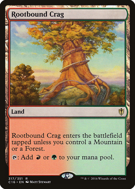 Rootbound Crag\nCommander: 2016 Edition\nSingle\nMagic The Gathering