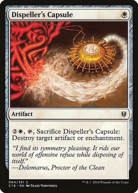 Dispeller's Capsule\nCommander: 2016 Edition\nSingle\nMagic The Gathering