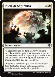 Sphere of Safety
Commander: 2016 Edition - Portuguese
Single
Magic The Gathering