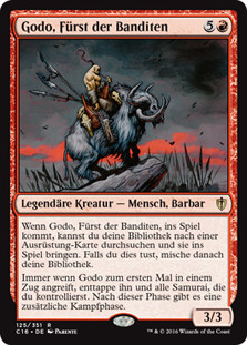 Godo, Bandit Warlord
Commander: 2016 Edition - German
Single
Magic The Gathering