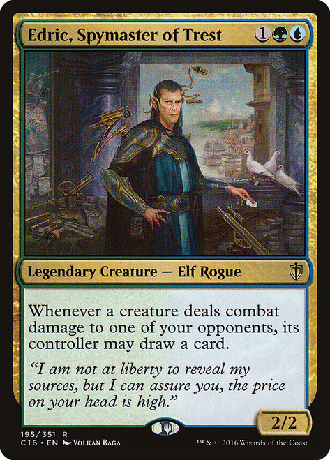 Edric, Spymaster of Trest\nCommander: 2016 Edition\nSingle\nMagic The Gathering