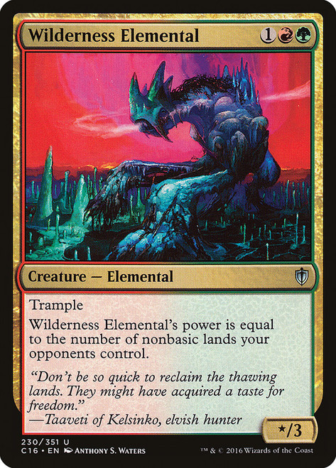Wilderness Elemental\nCommander: 2016 Edition\nSingle\nMagic The Gathering