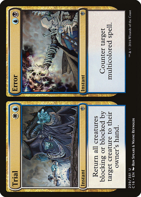 Trial // Error\nCommander: 2016 Edition\nSingle\nMagic The Gathering