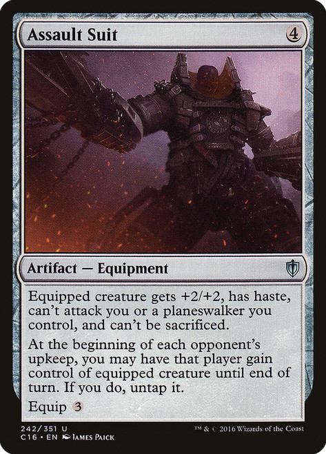 Assault Suit\nCommander: 2016 Edition\nSingle\nMagic The Gathering