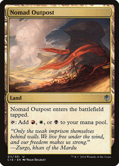 Nomad Outpost\nCommander: 2016 Edition\nSingle\nMagic The Gathering