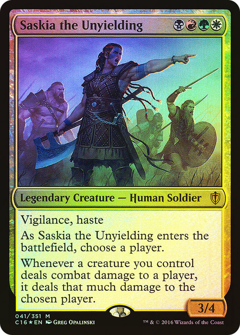 Saskia the Unyielding\nCommander: 2016 Edition\nSingle\nMagic The Gathering