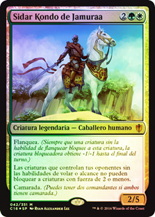 Sidar Kondo of Jamuraa
Commander: 2016 Edition - Spanish
Single
Magic The Gathering