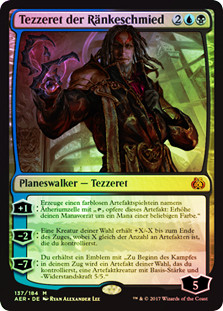 Tezzeret the Schemer
Aether Revolt (Foil) - German
Single
Magic The Gathering