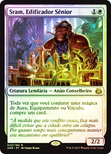 Sram, Senior Edificer
Aether Revolt (Foil) - Portuguese
Single
Magic The Gathering