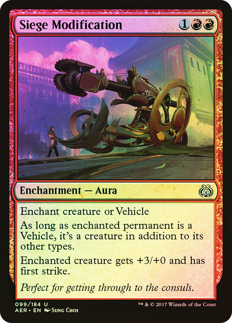 Siege Modification\nAether Revolt\nSingle\nMagic The Gathering
