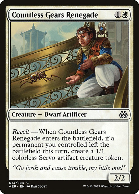 Countless Gears Renegade\nAether Revolt\nSingle\nMagic The Gathering