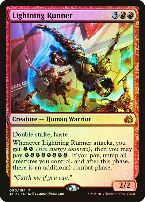 Lightning Runner\nAether Revolt\nSingle\nMagic The Gathering