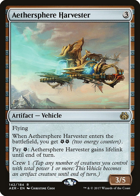 Aethersphere Harvester\nAether Revolt\nSingle\nMagic The Gathering